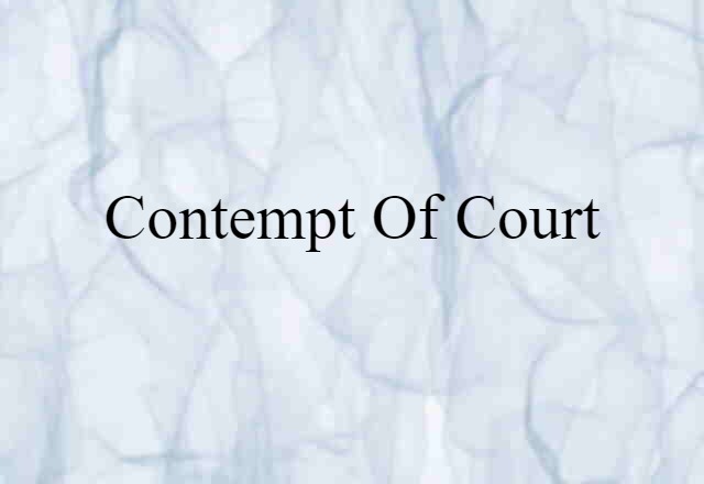 contempt of court