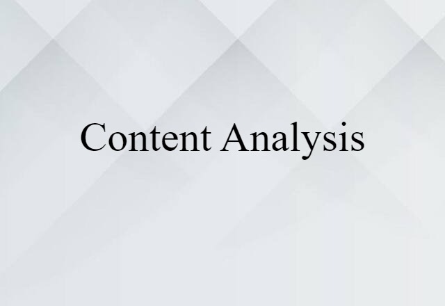 content analysis