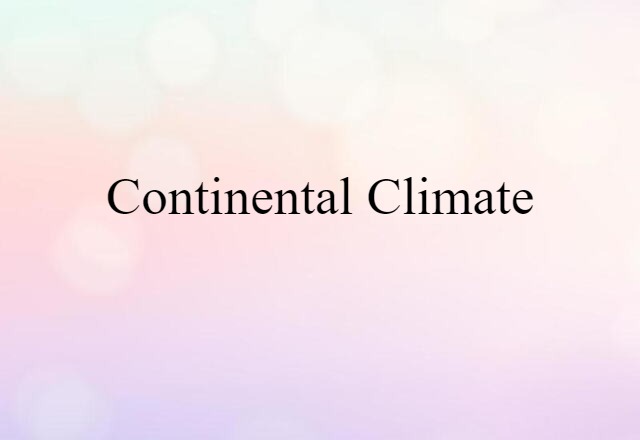 continental climate