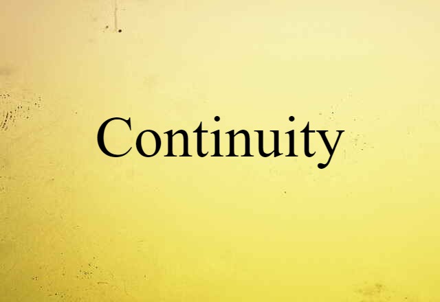 Continuity (noun) Definition, Meaning & Examples