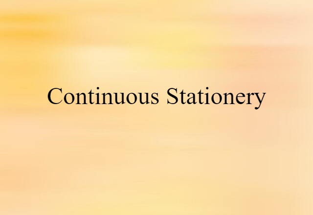 continuous stationery