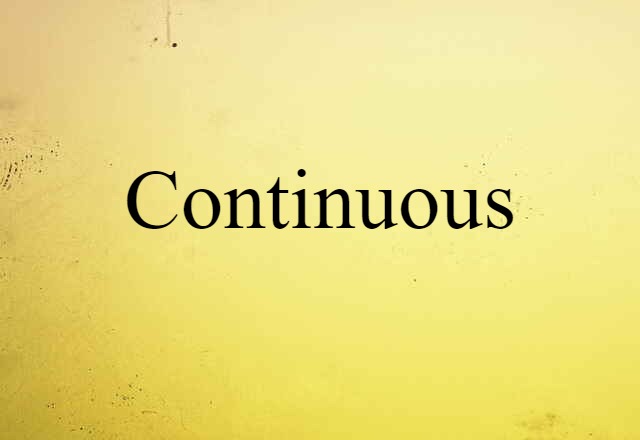 Continuous (noun) Definition, Meaning & Examples