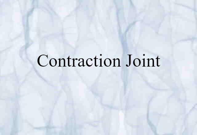 contraction joint