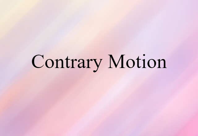 contrary motion