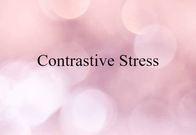 contrastive stress