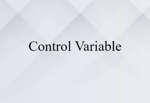 control variable