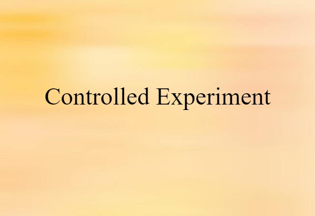 controlled experiment