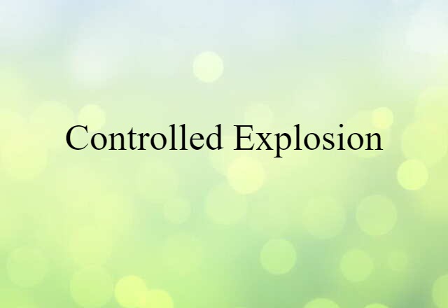 Controlled Explosion (noun) Definition, Meaning & Examples