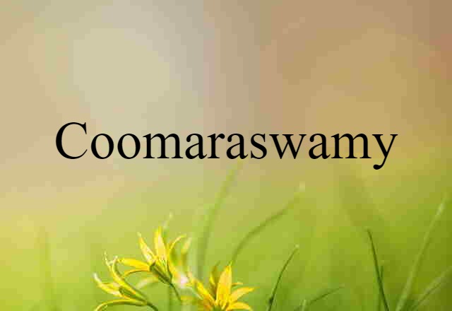 Coomaraswamy