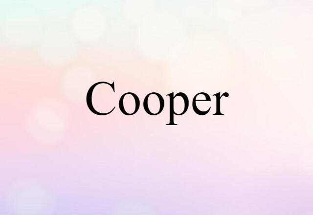 Cooper (noun) Definition, Meaning & Examples