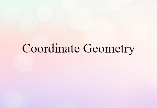 coordinate geometry