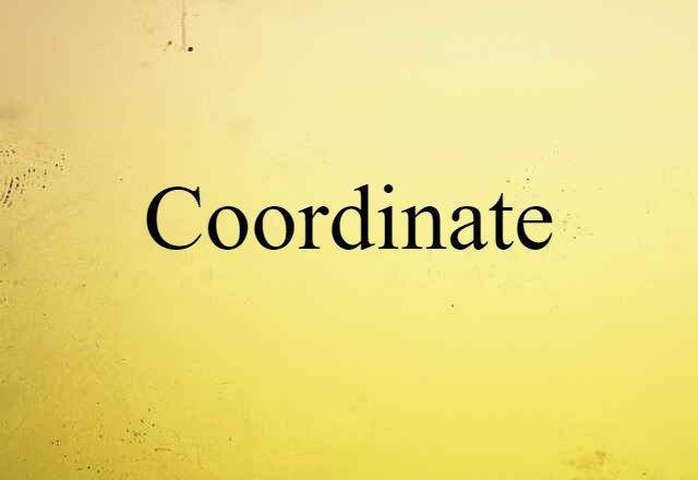 Coordinate (noun) Definition, Meaning & Examples