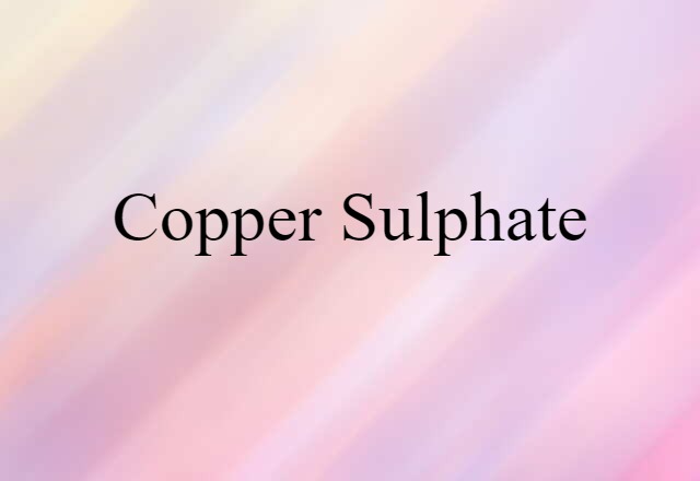 copper sulphate