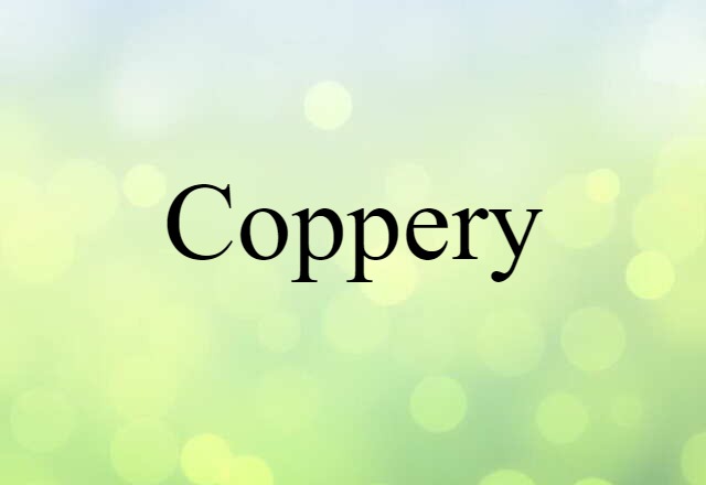 Coppery (noun) Definition, Meaning & Examples