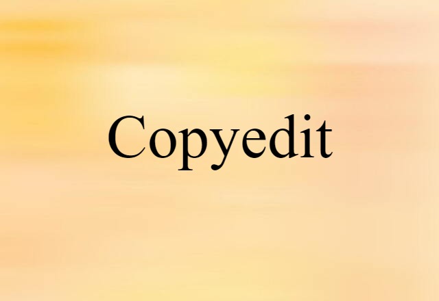 copyedit