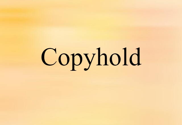 copyhold