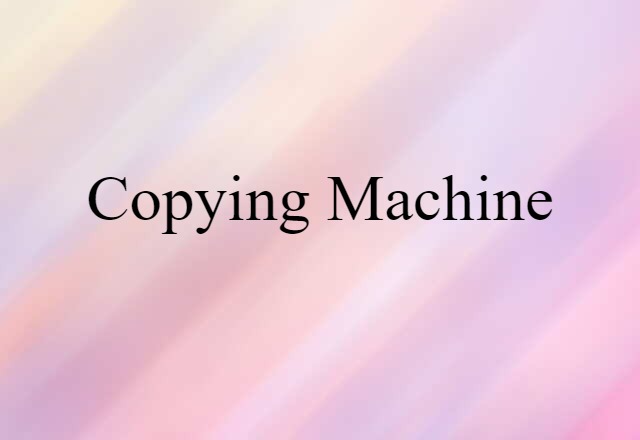 copying machine