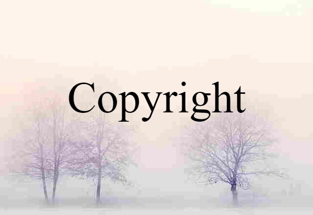 Copyright (noun) Definition, Meaning & Examples