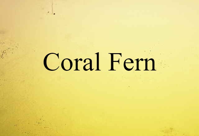 Coral Fern (noun) Definition, Meaning & Examples