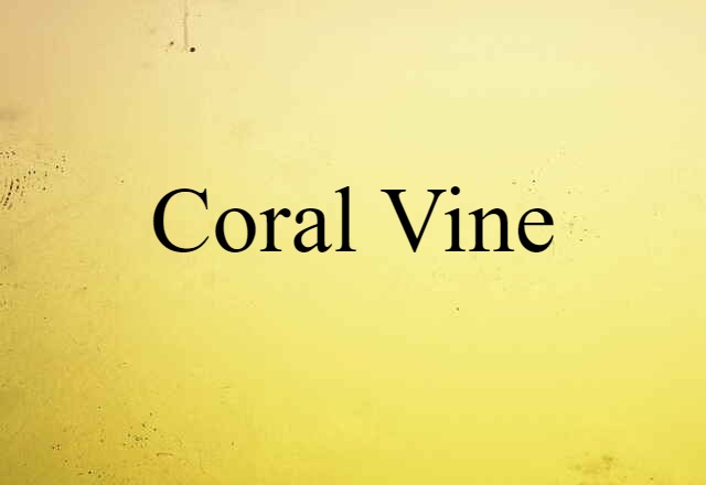 Coral Vine (noun) Definition, Meaning & Examples