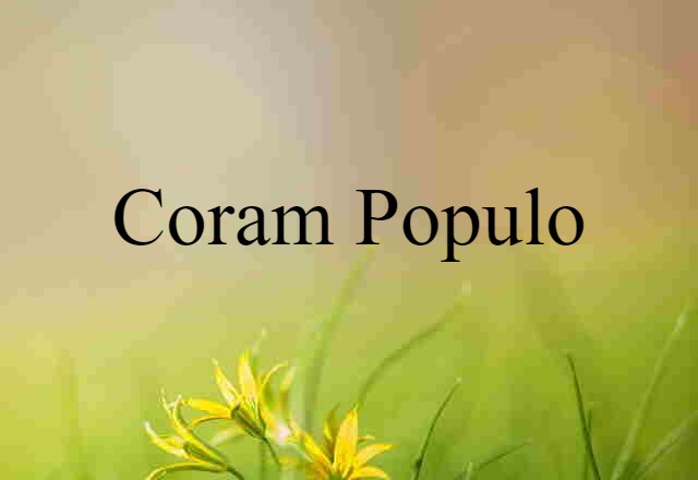 coram populo