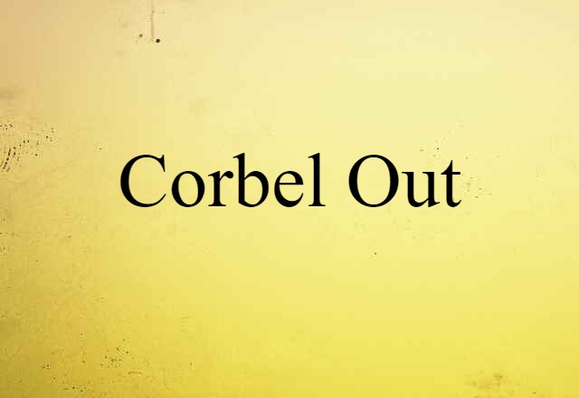 corbel out