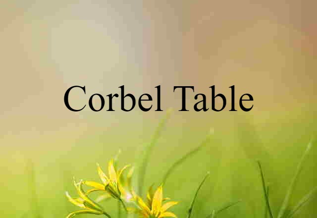 corbel table