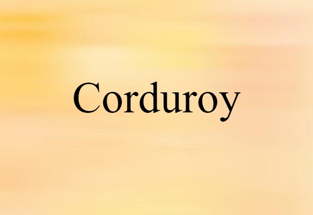 corduroy