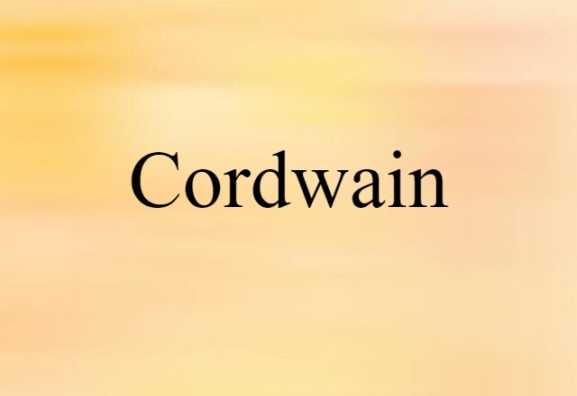 Cordwain (noun) Definition, Meaning & Examples