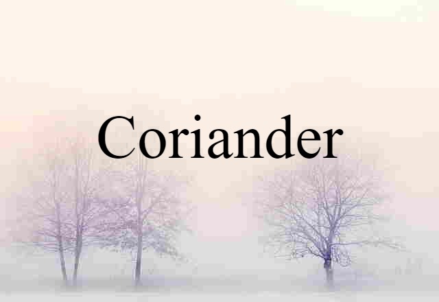 Coriander (noun) Definition, Meaning & Examples