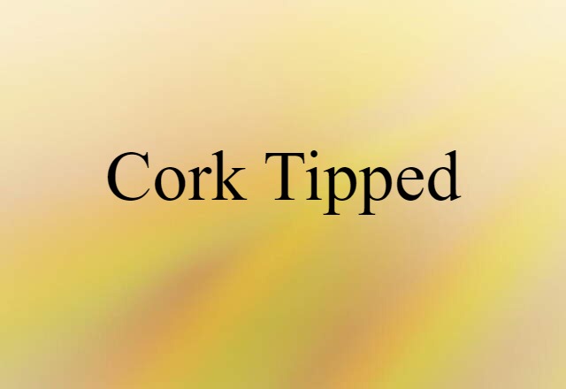 Cork-tipped (noun) Definition, Meaning & Examples