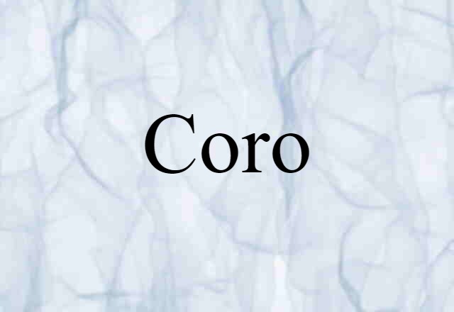 Coro (noun) Definition, Meaning & Examples