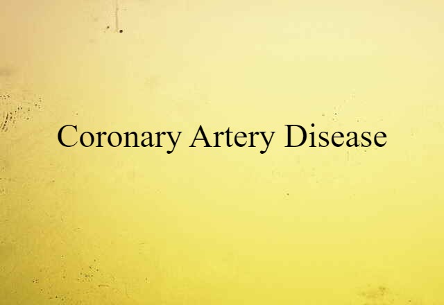 coronary artery disease