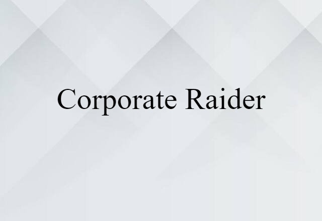 corporate raider