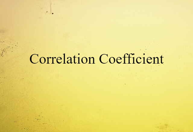 correlation coefficient