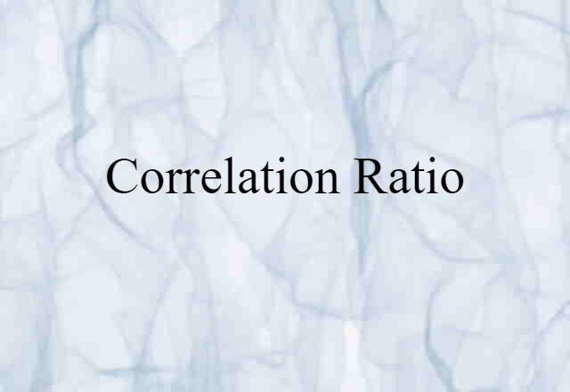 correlation ratio