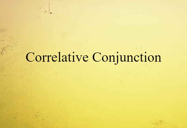 correlative conjunction