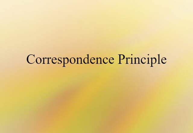 correspondence principle