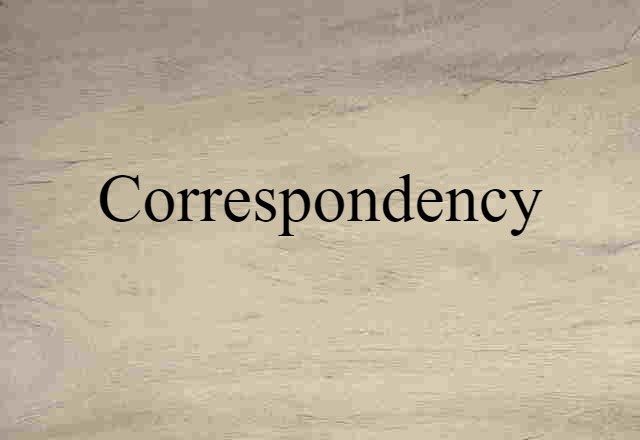 correspondency