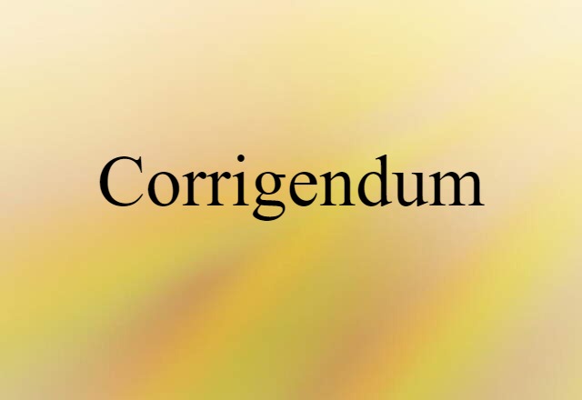 corrigendum