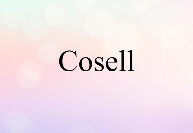 Cosell (noun) Definition, Meaning & Examples