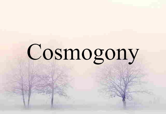 cosmogony