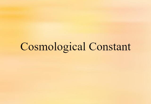 cosmological constant