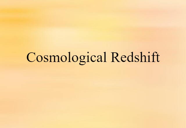 cosmological redshift