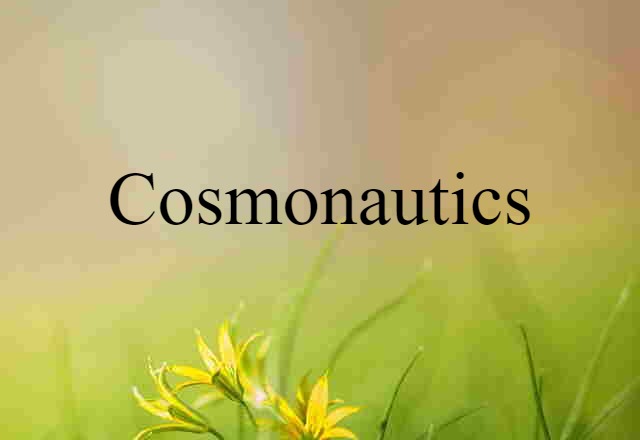 Cosmonautics (noun) Definition, Meaning & Examples