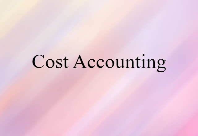 cost accounting