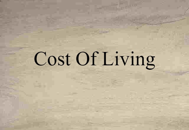 cost of living