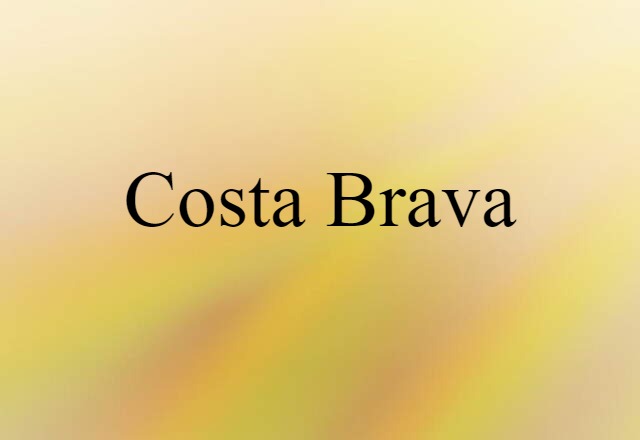 Costa Brava (noun) Definition, Meaning & Examples