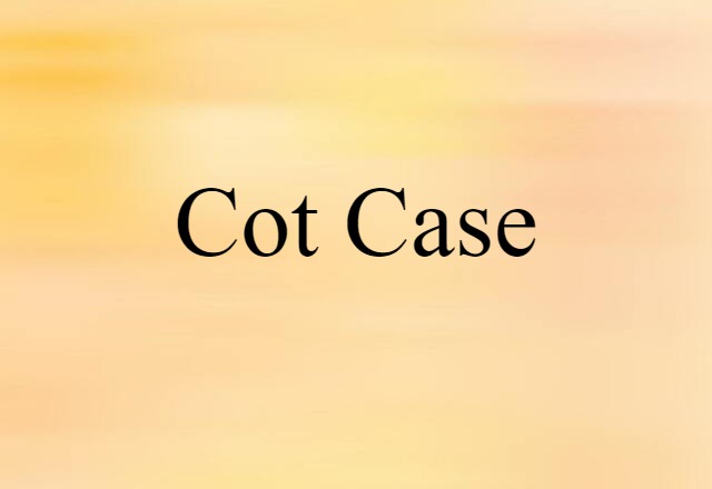 Cot Case (noun) Definition, Meaning & Examples