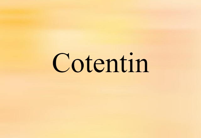 Cotentin (noun) Definition, Meaning & Examples